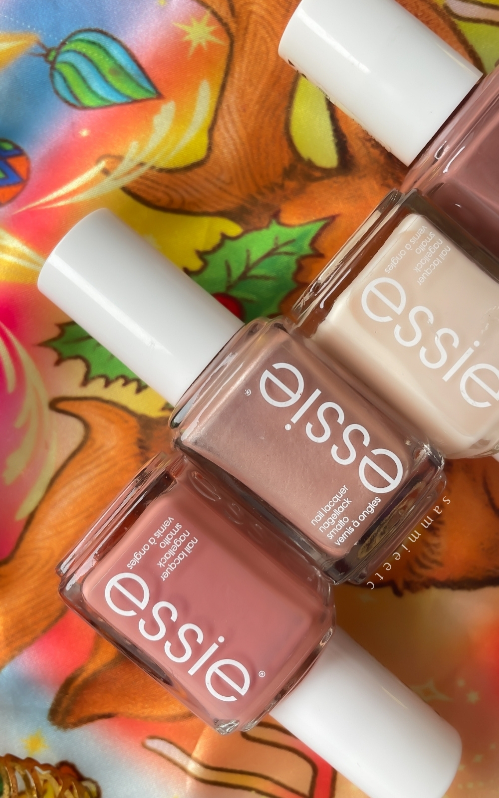 Popular Essie Nude Nail Polish Colors Swatches - Lady Like, Clothing Optional, Eternal Optimist, Limo-scene, Buy Me a Cameo